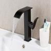 Black Brass Single-Handle Bathroom Sink Faucet, Deck-Mount view 1