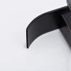 Black Brass Single-Handle Bathroom Sink Faucet, Deck-Mount view 4