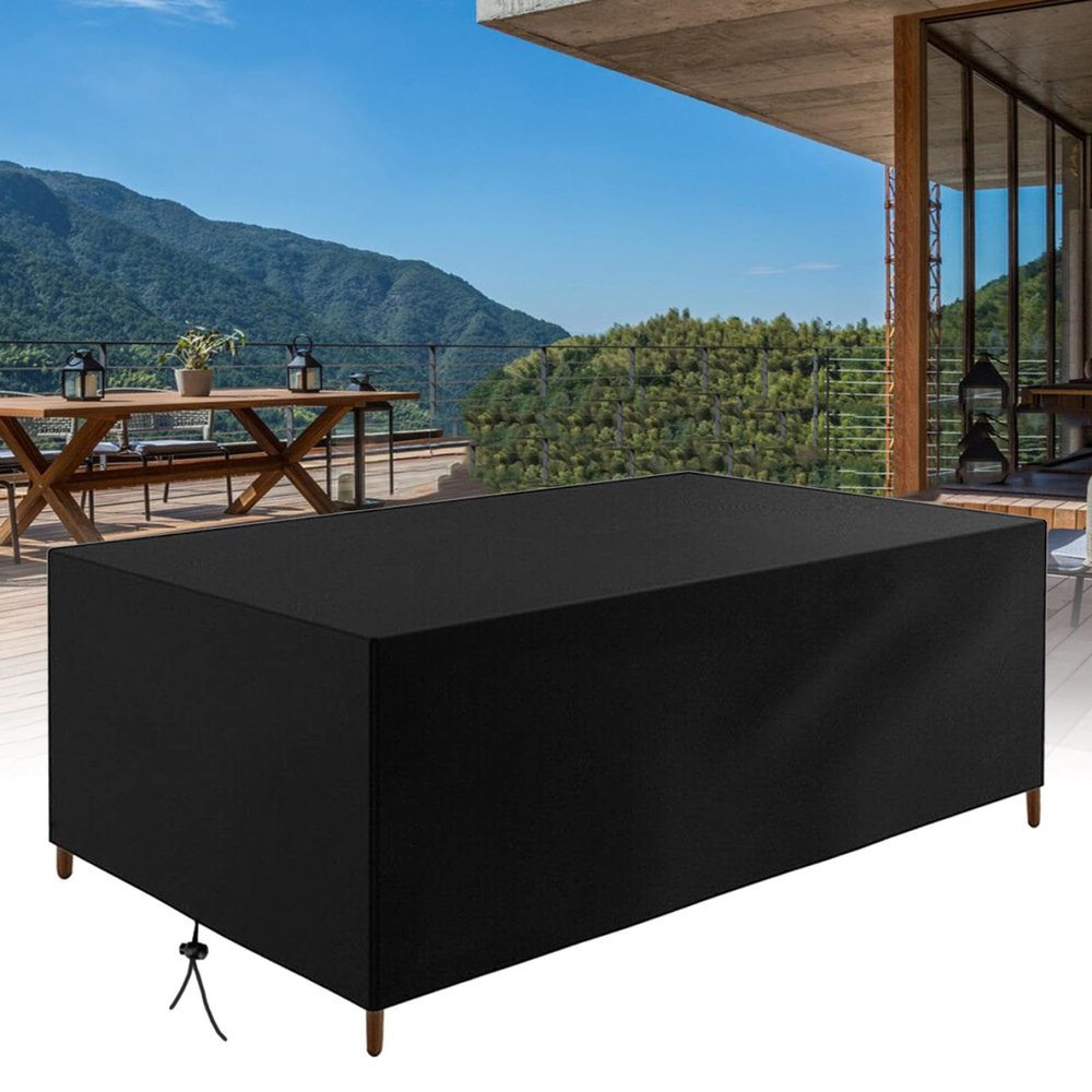 HNKDKJ Waterproof 420D Oxford Patio Furniture Cover, Black, 170 x 97 x 71 cm