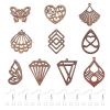 PandaHall Walnut Wood Earring-Making Set, 20 Pendants view 1