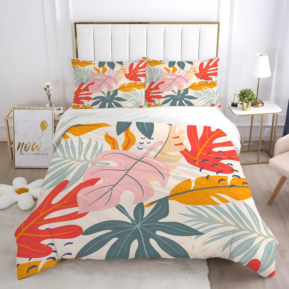 HYSNKSM 3-Piece Microfiber Duvet Cover Set, 220 x 240 cm