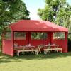 ZEYUAN Burgundy Pop-Up Party Tent with 3 Side Panels - 4004947 view 1