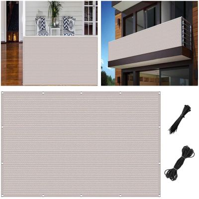 Balcony Privacy Screen 140 x 650 cm, UV-Resistant, Tear-Resistant, 90% Shade, White