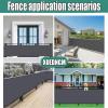 Balcony Privacy Screen 140 x 650 cm, UV-Resistant, Tear-Resistant, 90% Shade, White view 2