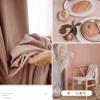 Homxi Blackout Curtains for Balcony, 2-Piece Set, Light Pink, 2 x 132W x 115H cm view 2