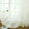 Homxi Sheer Tulle Curtains, Set of 2, 2 x 137W x 183H cm, Yellow Stick-Pattern Curtains with Hooks view 1