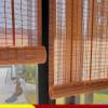 SGSKEIEY Retro Bamboo Roller Shade, No Drilling, 33.5 x 43.3 in, 50% Shading view 2