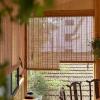 SGSKEIEY Retro Bamboo Roller Shade, No Drilling, 33.5 x 43.3 in, 50% Shading view 4