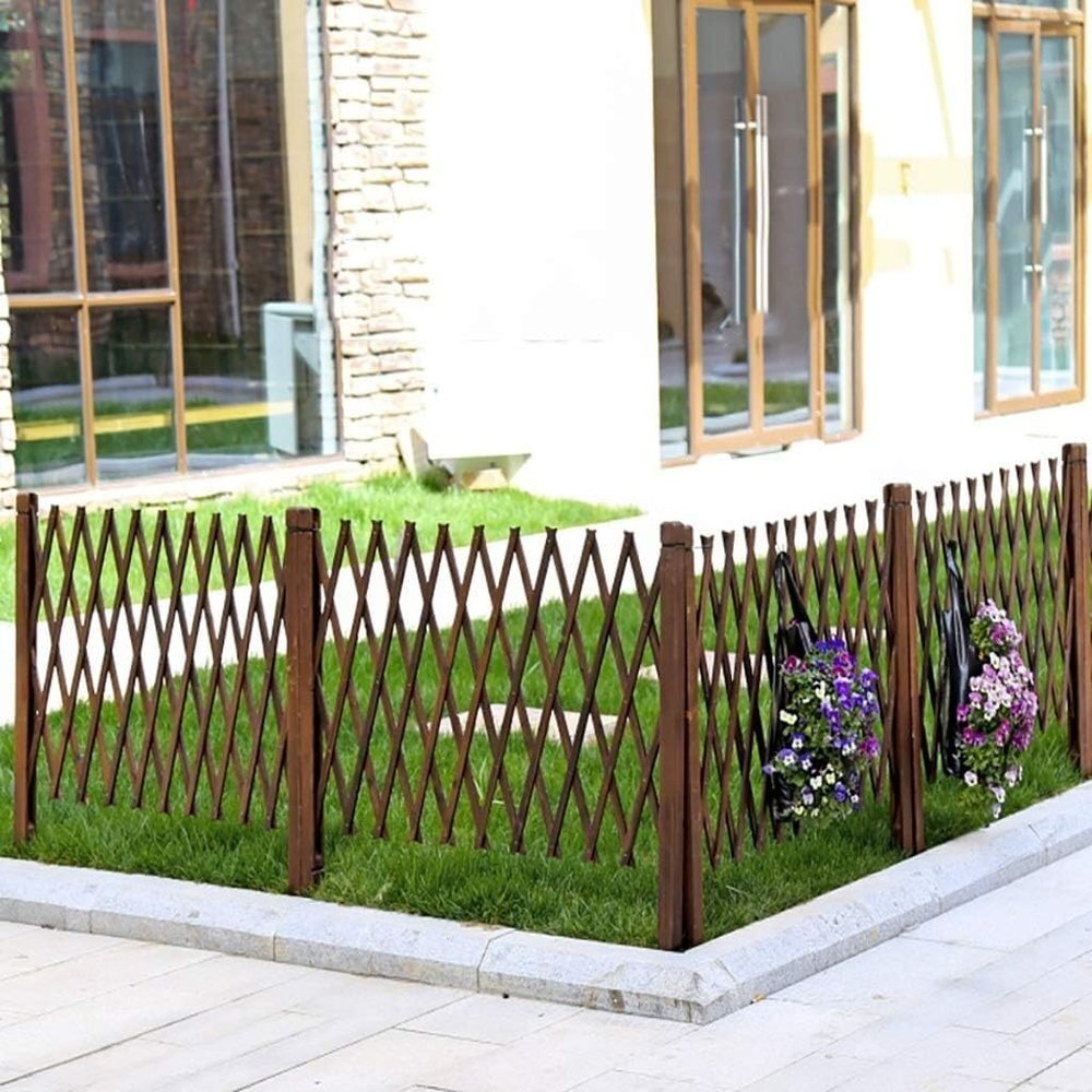 Wooden Fence/Telescopic Guardrail/Lattice Fence/Garden Trellis, Decorative Fence/Pet Fence/Barrier (200 x 90 cm) Stabilize