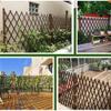 Wooden Fence/Telescopic Guardrail/Lattice Fence/Garden Trellis, Decorative Fence/Pet Fence/Barrier (200 x 90 cm) Stabilize view 2