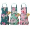 Candcamp Women's Aprons, Large, Rose, Adjustable Neck, Waterproof, 3-Pack view 1