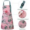 Candcamp Women's Aprons, Large, Rose, Adjustable Neck, Waterproof, 3-Pack view 3