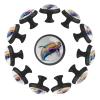 Colorful Crystal Glass Cabinet and Drawer Knobs with Whale and Sea Animal Designs view 1