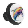Colorful Crystal Glass Cabinet and Drawer Knobs with Whale and Sea Animal Designs view 2