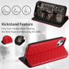 BELLA BEAR HTC U24 Pro 5G Flip Leather Wallet Case with Kickstand, Red view 3