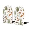Wooden Bookends, Cartoon Forest Deer view 1