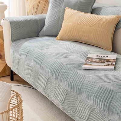 HLTQL Stretch Sofa Cover for Armless Corner Sofas, U-Shaped, 2- or 3-Seater, Non-Slip, Waterproof, 58–70 x 180 cm