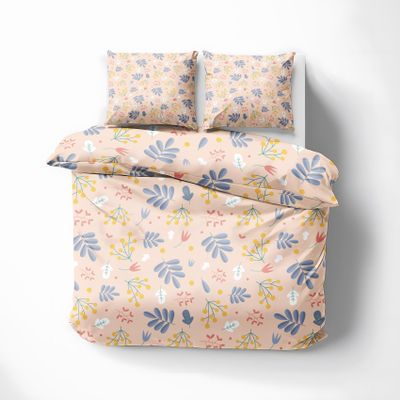 Generic 155 x 220 cm Reversible Duvet Cover Set with 80 x 80 cm Pillowcase