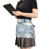 CHIFIGNO Short Apron for Women and Men, 3-Pocket Waiter's Apron, Garden and Florist Apron, Light Blue Shells, One Size view 3