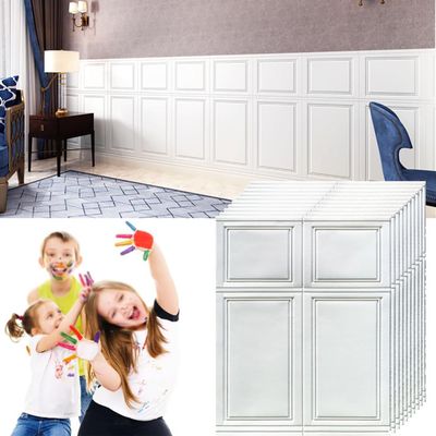 HAILM 10-Pack 3D Self-Adhesive Brick Wall Panels, 70 x 90 cm, Waterproof Stone-Look