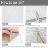 HAILM 10-Pack 3D Self-Adhesive Brick Wall Panels, 70 x 90 cm, Waterproof Stone-Look view 4