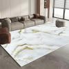 JGGXHM Weier Abstract Marble Rug, Gold Texture, Modern Luxury Decor, 100 x 140 cm view 1