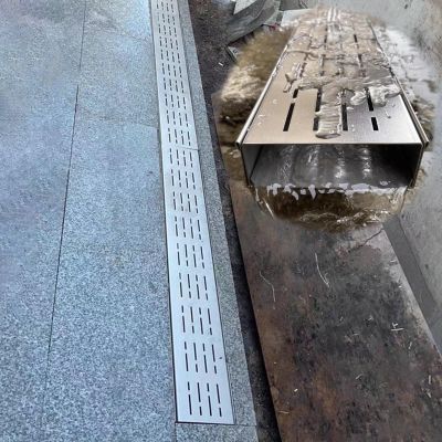 EXCLURA Stainless Steel Drainage Channel Grate, 7 cm W x 5 cm H