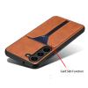 HAMEXLN Matte Leather Wallet Case for Samsung Galaxy S24 Series, Blue view 3