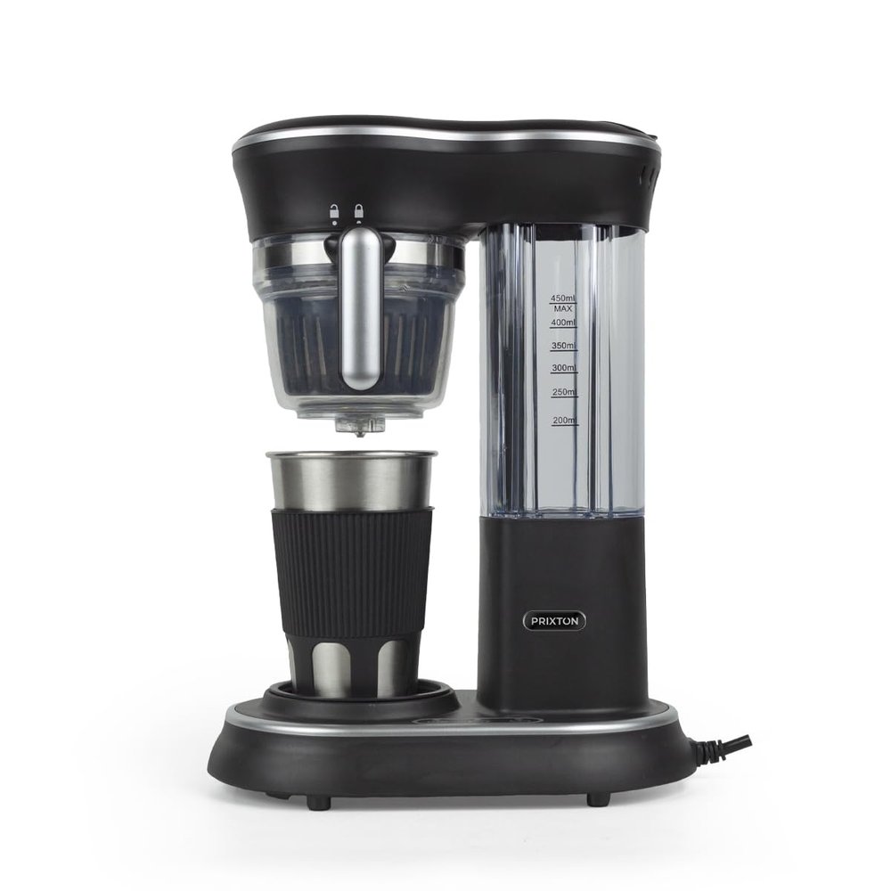 PRIXTON Capri Coffee Maker with Grinder | Drip System, Stainless Steel Cup with Lid, 600 W