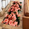Siunwdiy 3D Carpet Runner for Hallway or Kitchen, Non-Slip, Washable, Floral Pattern, 40 x 340 cm, Pink Rose view 3