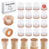Ezprotekt 32-Piece Round Chair Leg Caps with Felt, Clear, 21–25 mm view 1