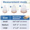 Ezprotekt 32-Piece Round Chair Leg Caps with Felt, Clear, 21–25 mm view 4