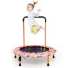 COSTWAY 92 cm Kids' Trampoline with LED Lights, Orange view 1