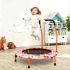 COSTWAY 92 cm Kids' Trampoline with LED Lights, Orange view 2
