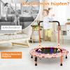 COSTWAY 92 cm Kids' Trampoline with LED Lights, Orange view 3