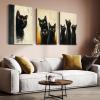 WQBQKKX 3-Piece Set of Funny Animal Canvas Prints, Black and White, 70 x 100 cm Each, Framed view 4