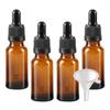 LusDoly 4-Pack 20 mL Amber Glass Dropper Bottles with Glass Pipettes and Tamper-Evident Screw Caps view 1