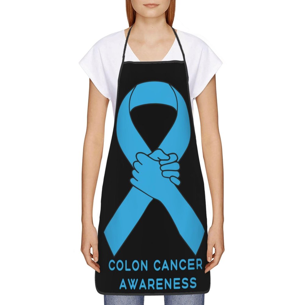 Oudrspo Colon Cancer Awareness1 Apron for Home Kitchen Cooking, Baking and Gardening