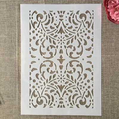 Craft Stencils, 29 cm, A4, Flower Frame, Reusable Painting Stencils for Wood, Canvas, Floors, Walls, Tiles, Fabric, Furniture, Art Projects, Pattern A