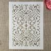 Craft Stencils, 29 cm, A4, Flower Frame, Reusable Painting Stencils for Wood, Canvas, Floors, Walls, Tiles, Fabric, Furniture, Art Projects, Pattern A view 1