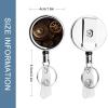 Bronze Century Gears Retractable Badge Reel with Belt Clip and Key Ring view 2