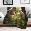 PAZZK Squirrel Super-Soft Flannel Fleece Throw Blanket, 100 x 130 cm view 2