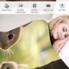 PAZZK Squirrel Super-Soft Flannel Fleece Throw Blanket, 100 x 130 cm view 3