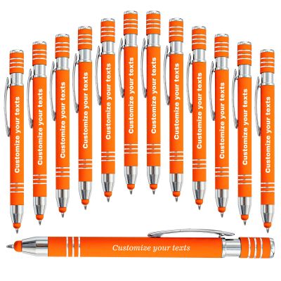 KOLOWKO Personalized 2-in-1 Ballpoint Pen with Stylus, Custom Engraving