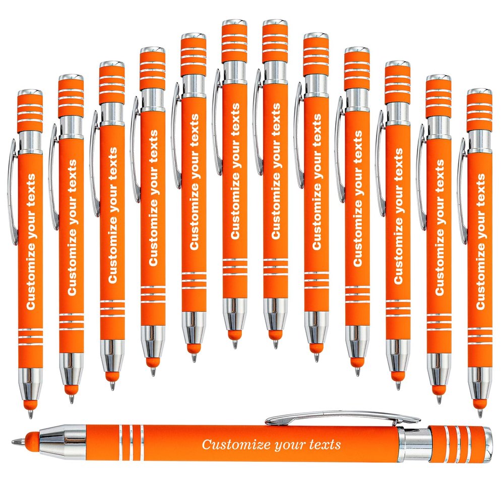 KOLOWKO Personalized 2-in-1 Ballpoint Pen with Stylus, Custom Engraving