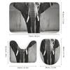LMNGH Elephant Shower Curtain Set, 4-Piece, Black and White, 72 x 72 in view 3