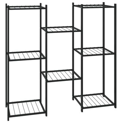 Homgoday Black Iron Plant Stand, 83 x 25 x 80 cm, Display Shelf for Garden/Balcony