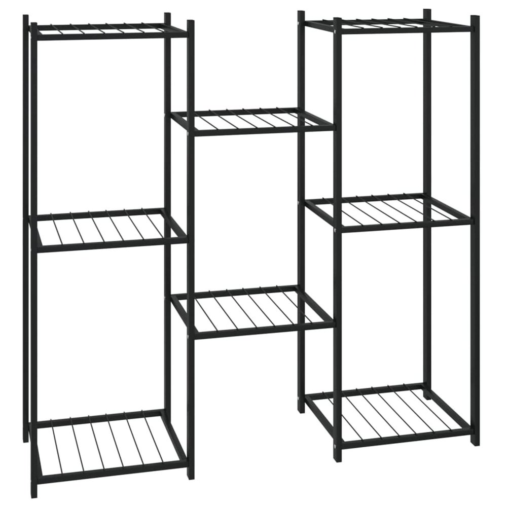 Homgoday Black Iron Plant Stand, 83 x 25 x 80 cm, Display Shelf for Garden/Balcony