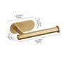 Adhesive No-Drill Toilet Paper Holder, Gold view 2