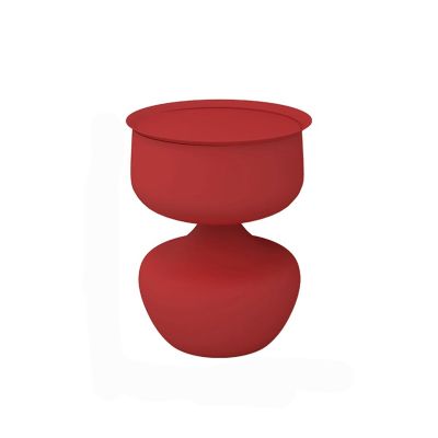 Lizhuzhuzs28 Modern Round Tray Side Table, Red